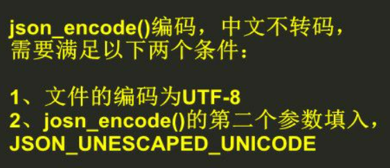 php json_encode 中文不转码 解决方法
